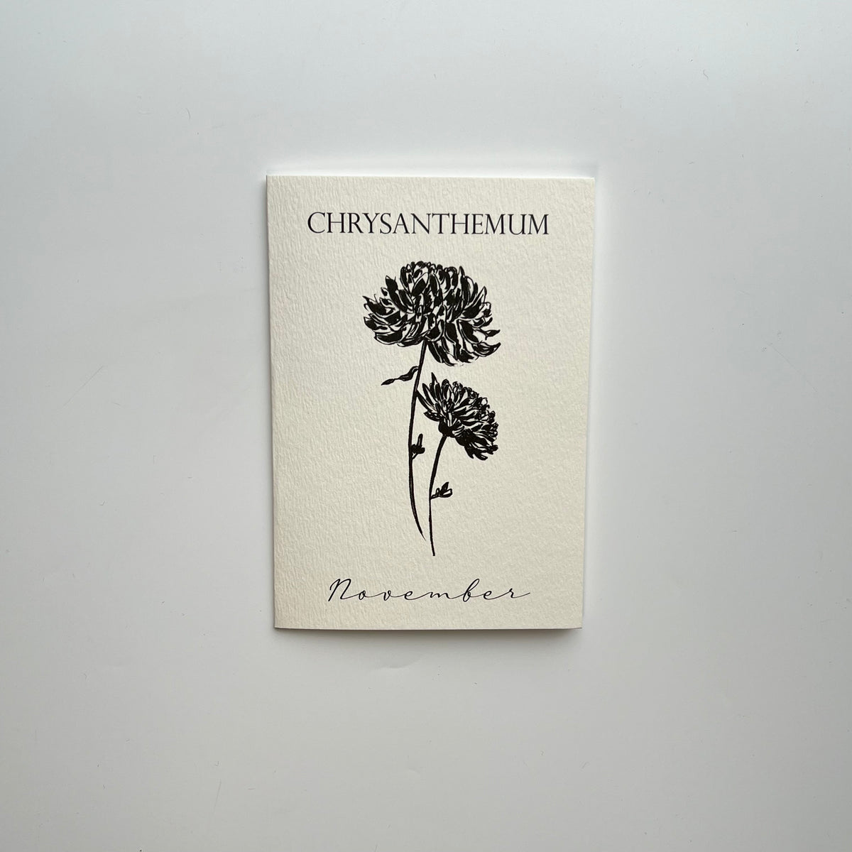November Birth Flower Card | November Birthday Card | Winter Birthday Card