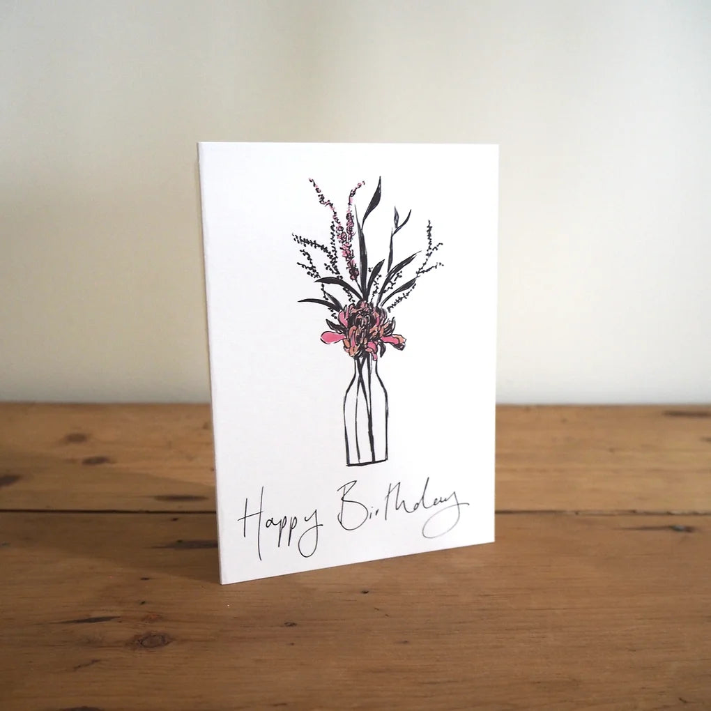 Happy Birthday Single Flower Vase