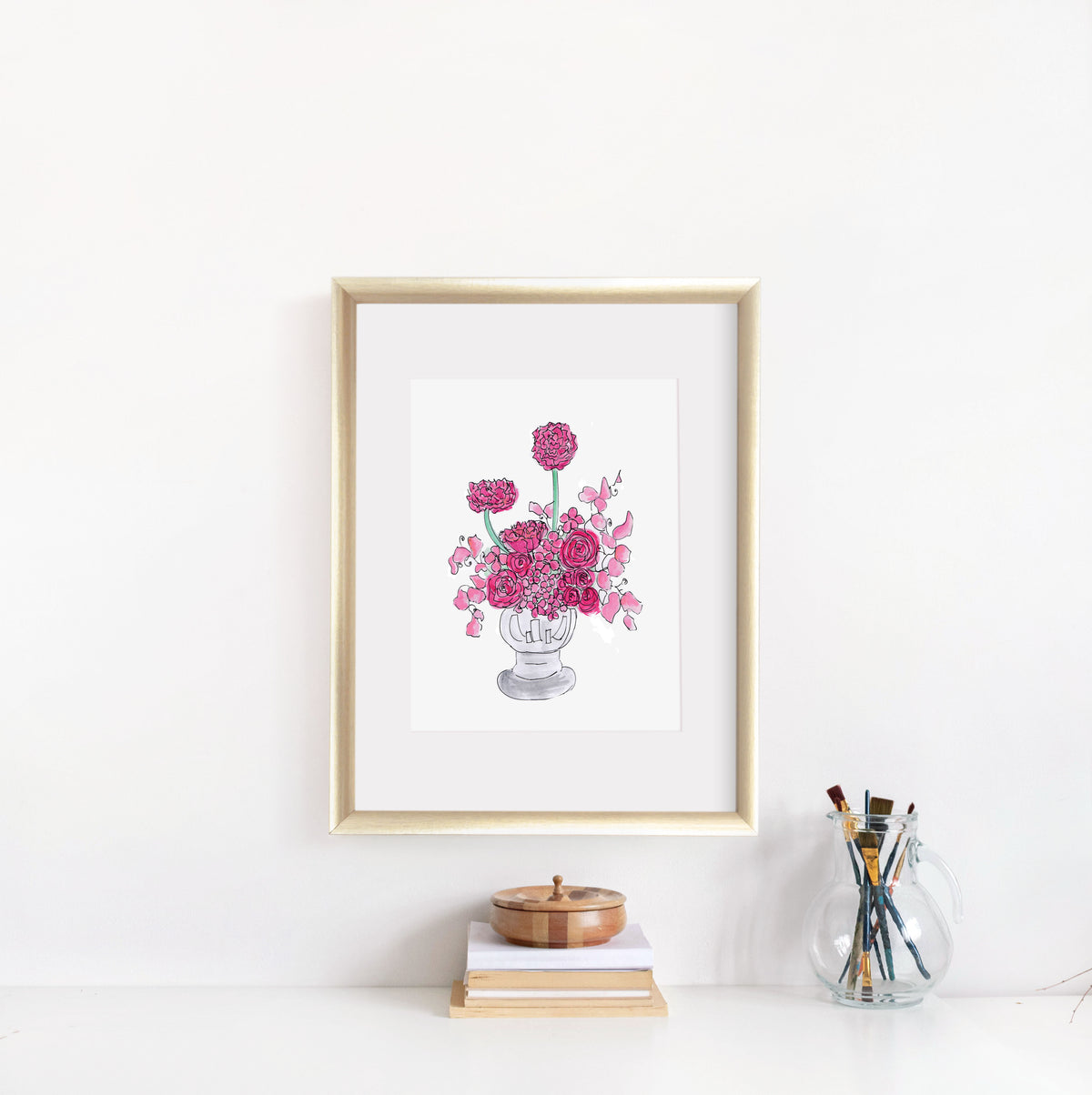 Edwina floral display art print