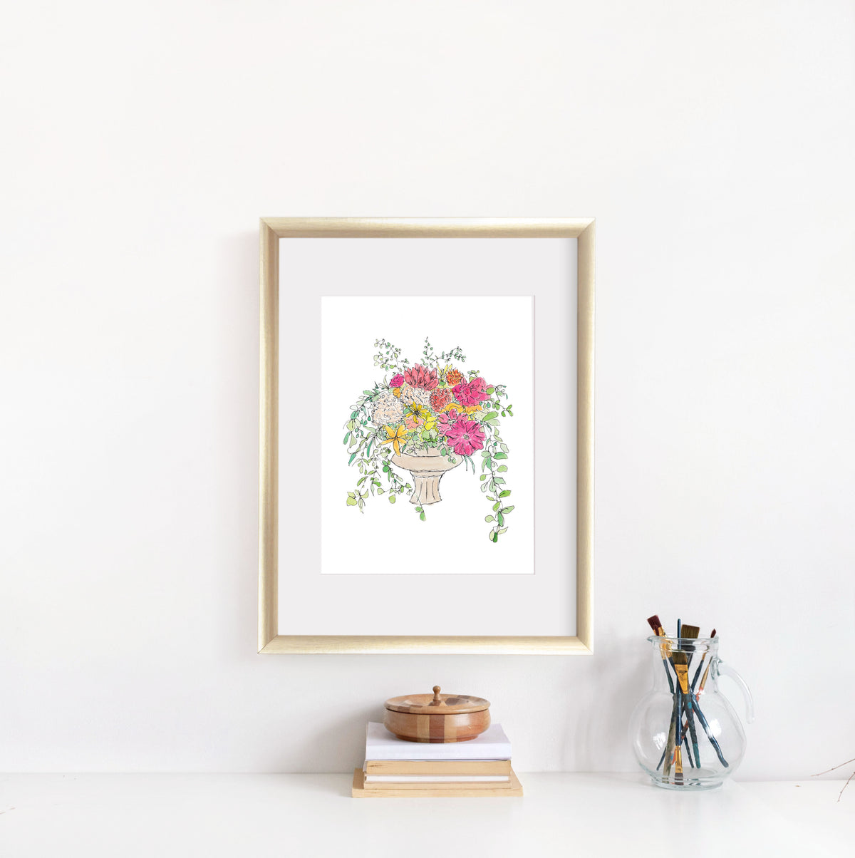 Trailing Floral Table Display Wall art