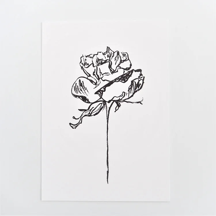 Rose Print | Rose Artwork | monochrome rose art print