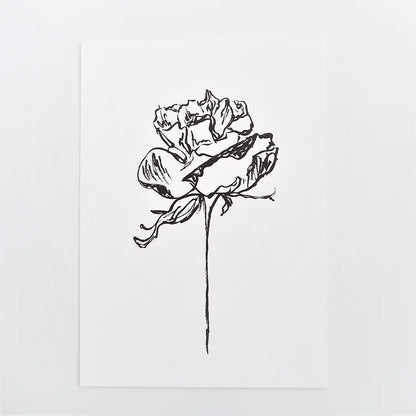 Rose Print | Rose Artwork | monochrome rose art print