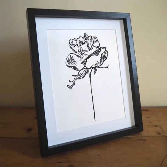 Rose Print | Rose Artwork | monochrome rose art print