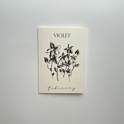 February Birth Flower Card | Violet Birthday Card
