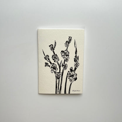 Gladiolus Greeting Card- strength and character