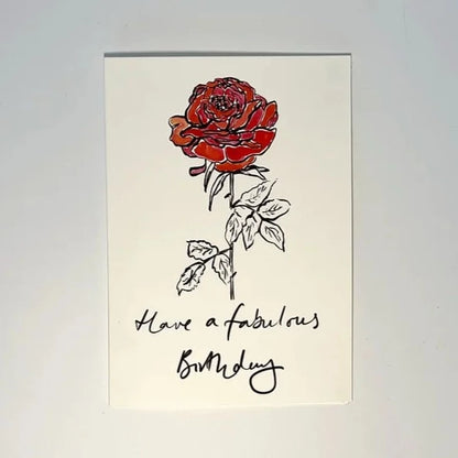 Fabulous Birthday Rose greeting card | Happy rose card | Fabulous Birthday card