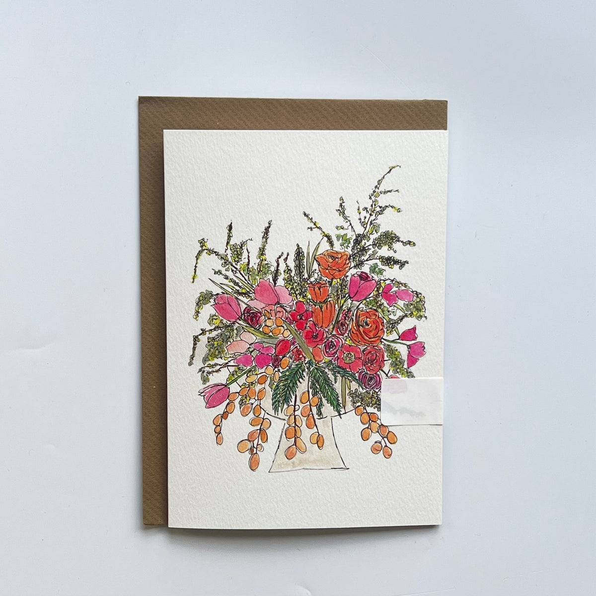 Tulip Display  Blank Greeting Card |Floral Display Greeting Card