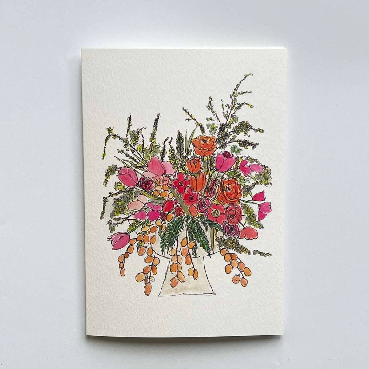 Tulip Display  Blank Greeting Card |Floral Display Greeting Card