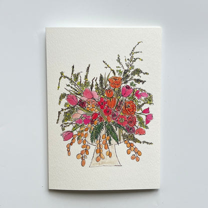 Tulip Display  Blank Greeting Card |Floral Display Greeting Card