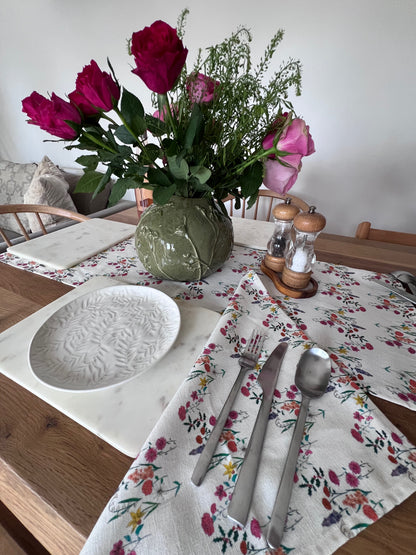 Table Runner - Birth Flower Squiggle
