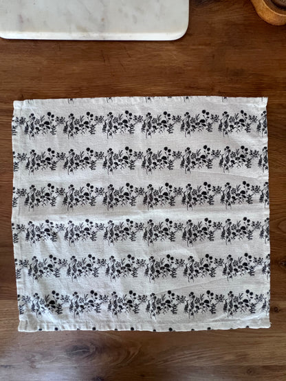 Napkins - Birth Flower Monochrome