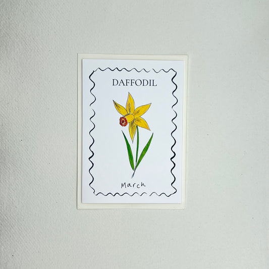 March Birth Card - Daffodil