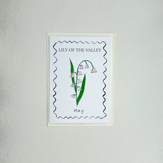 May Birth Card - Lily of the Valley