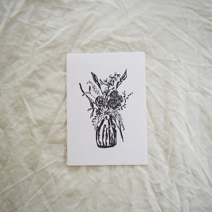 Monochrome Small Vase Art Print