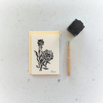 Paeonia Art Greeting Card