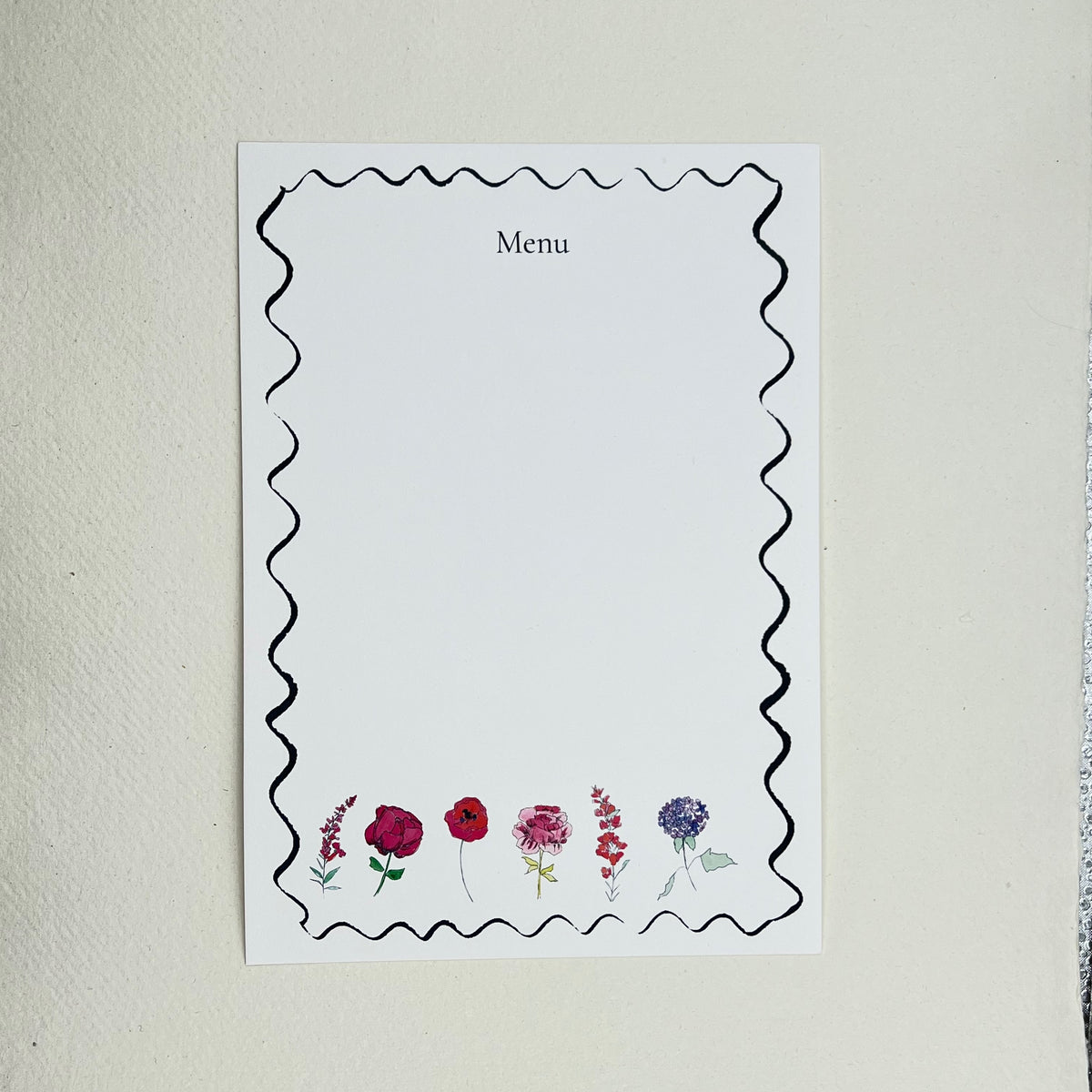 Menu Card - Summer