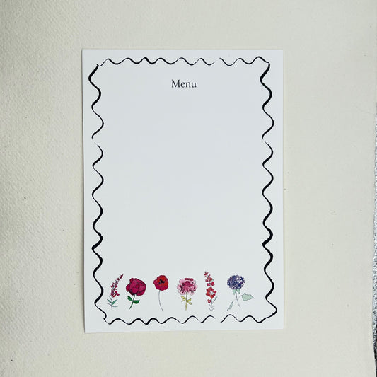 Menu Card - Summer