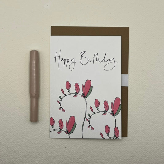 Freesia Happy Birthday Card | Freesia Card