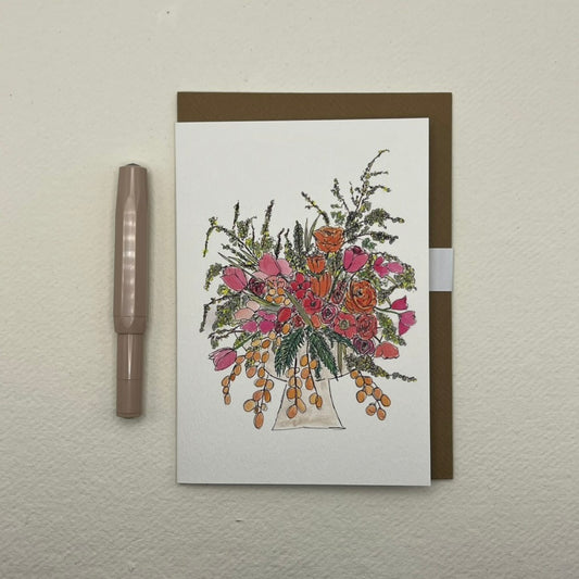 Tulip Display  Blank Greeting Card |Floral Display Greeting Card
