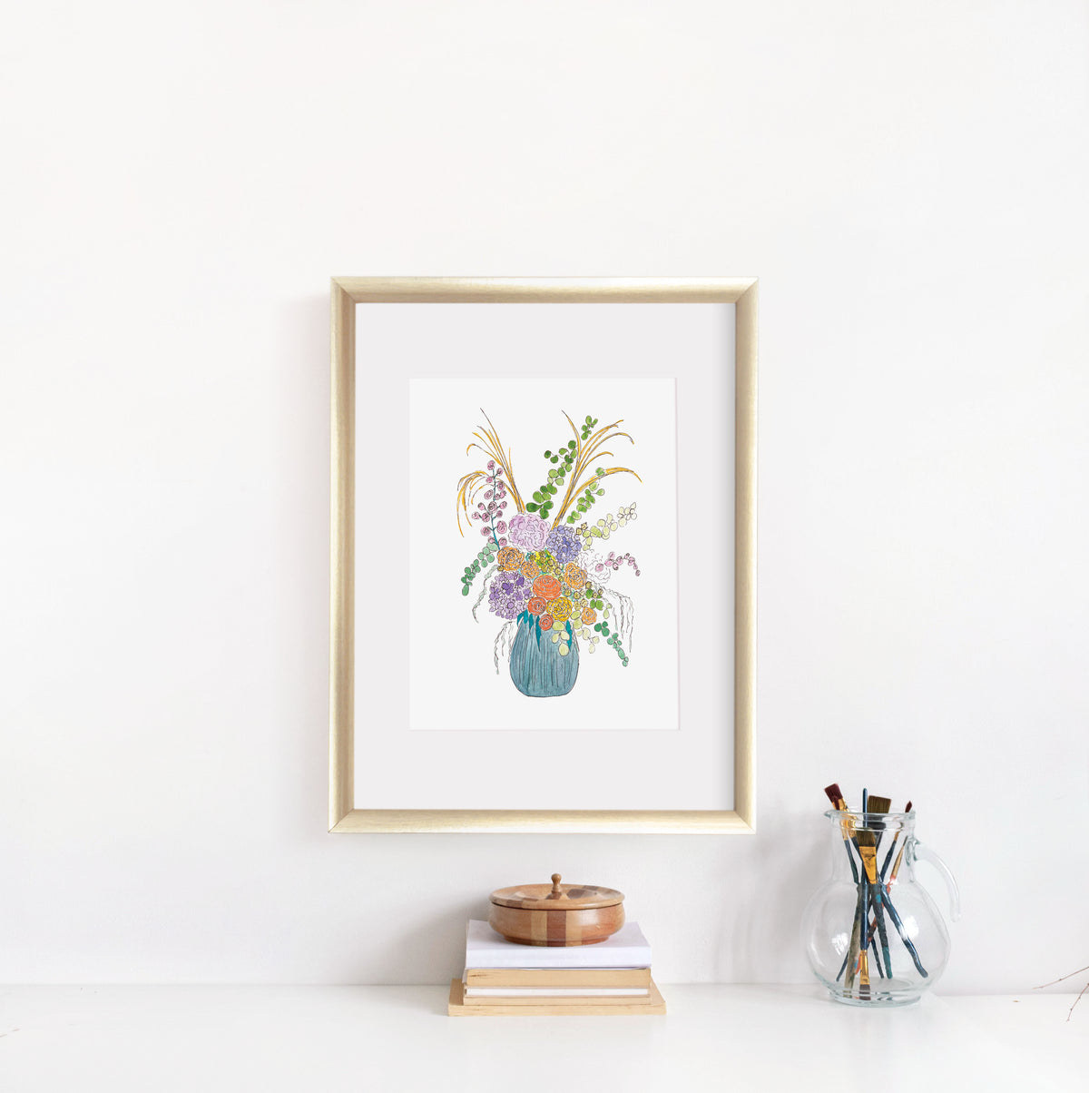 Eloise floral display art print