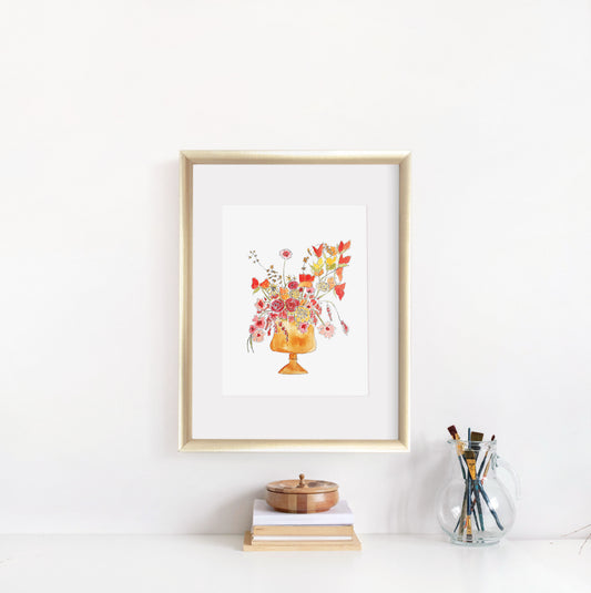 Red and Gold Table Display Wall art