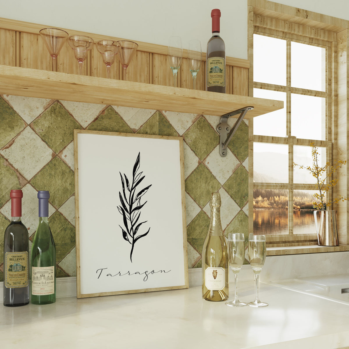 Tarragon Art  Print | Kitchen Art | Foodie gift | Herb Art Print