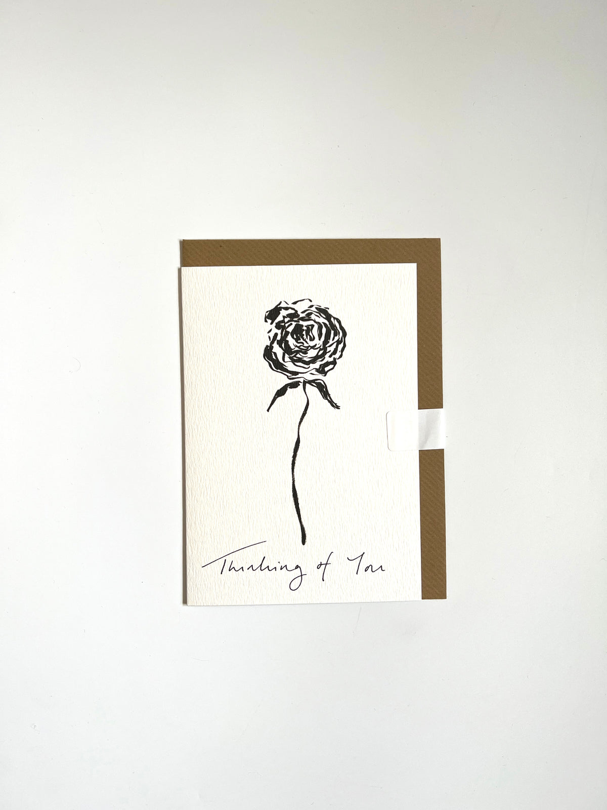Thinking of you single rose greeting card | Sympathy Card