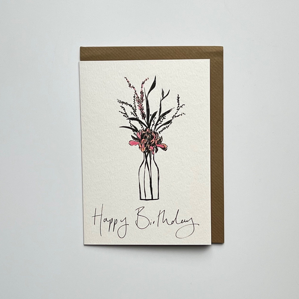 Happy Birthday Single Flower Vase