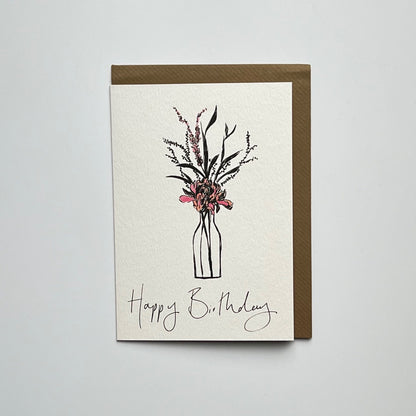 Happy Birthday Single Flower Vase