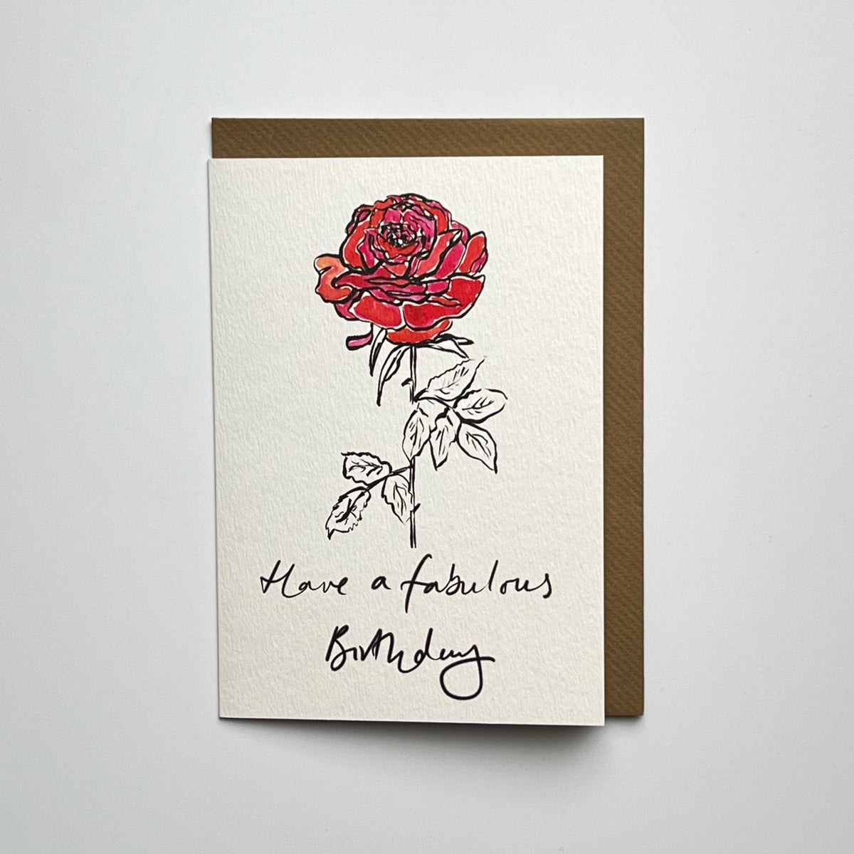Fabulous Birthday Rose greeting card | Happy rose card | Fabulous Birthday card