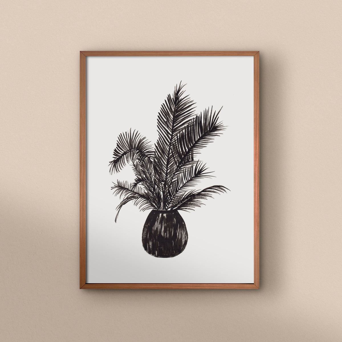Large Monochrome Palm