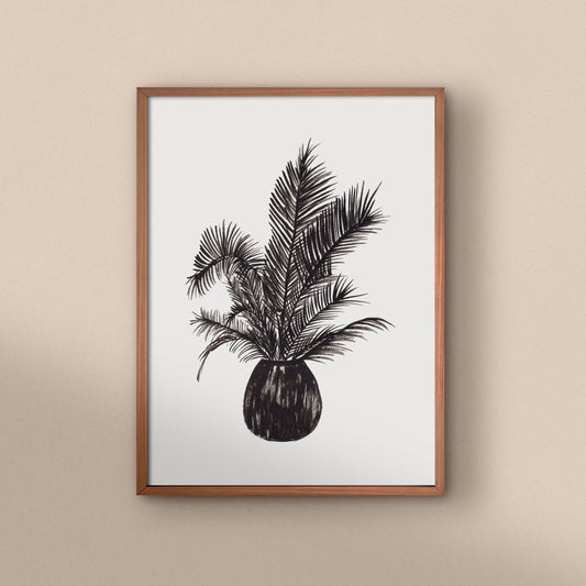 Large Monochrome Palm