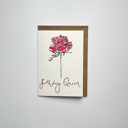 Birthday Queen Birthday Card | rose birthday queen card