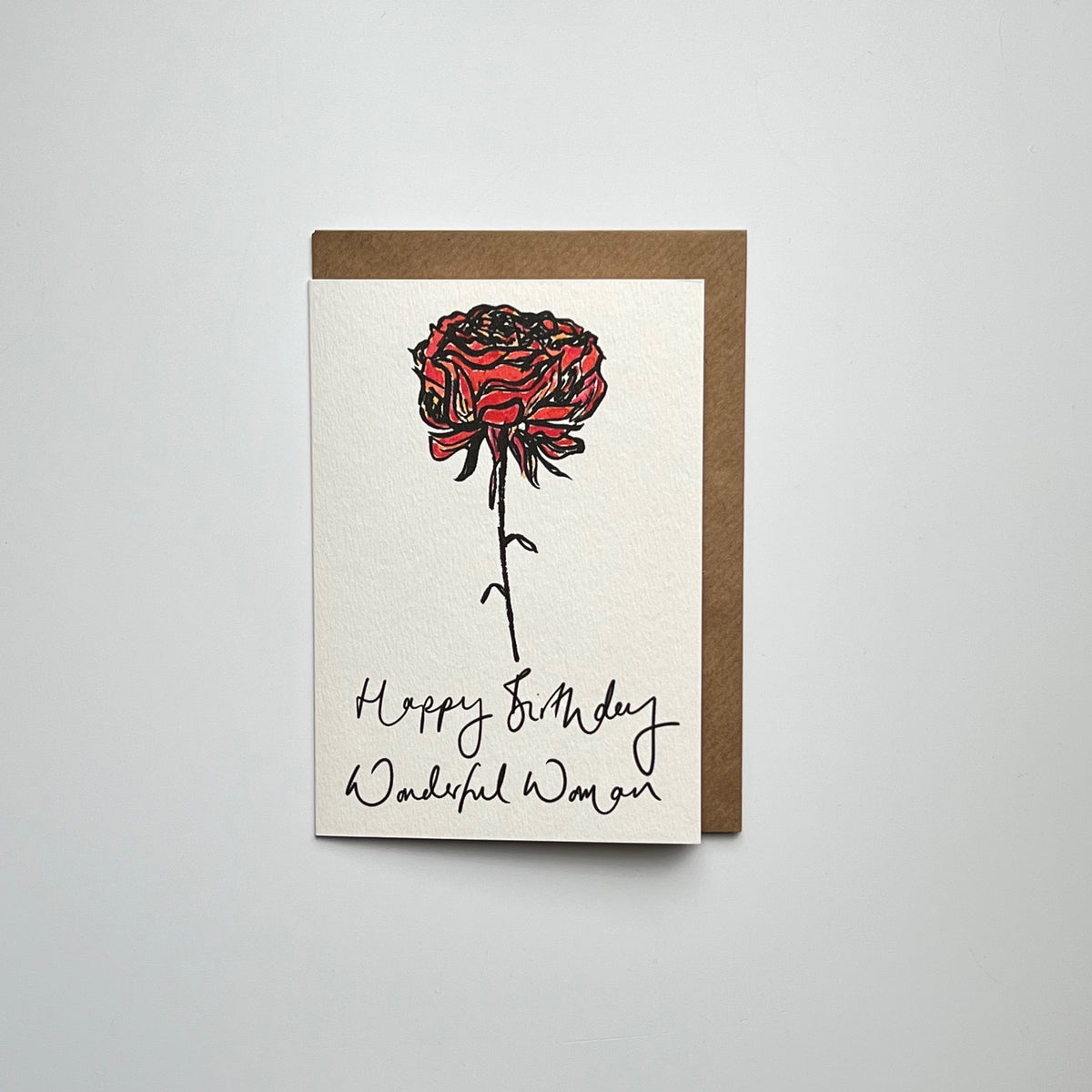 Wonderful Woman Birthday Card | Rose birthday card
